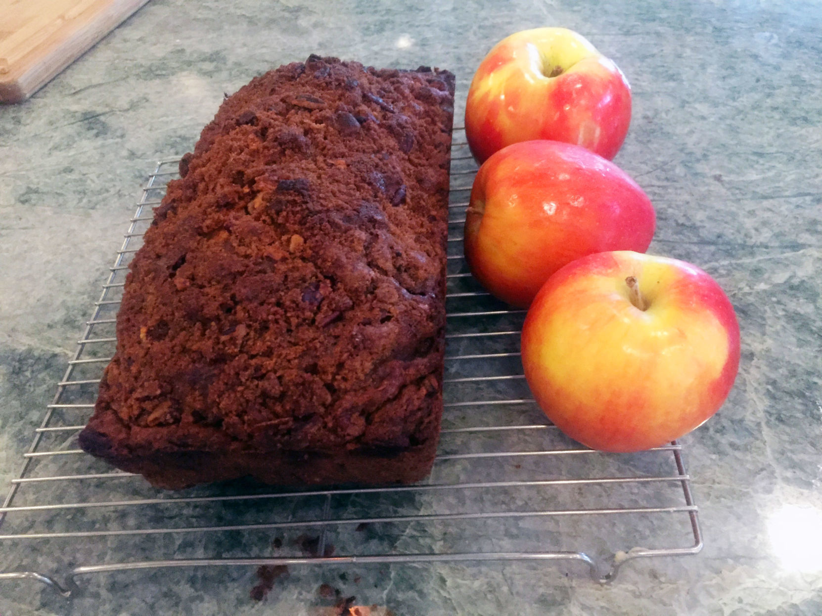 Double Pecan Streusel Apple Bread
